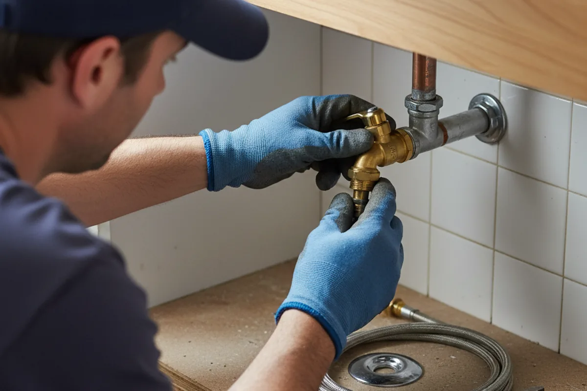 Shutoff valve and fitting work during Well Pump Repair in Hamden